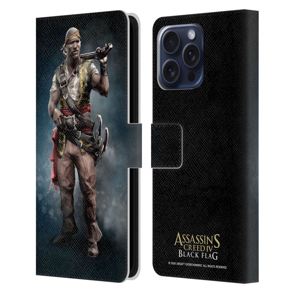 ASSASSINS CREED アサシンクリード - Black Flag Characters / Ad?wal? レザー手帳型 / Apple iPhoneケース - PGS